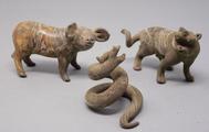 Three ancient Chinese glass <br/> animals of the Chinese zodiac            by  